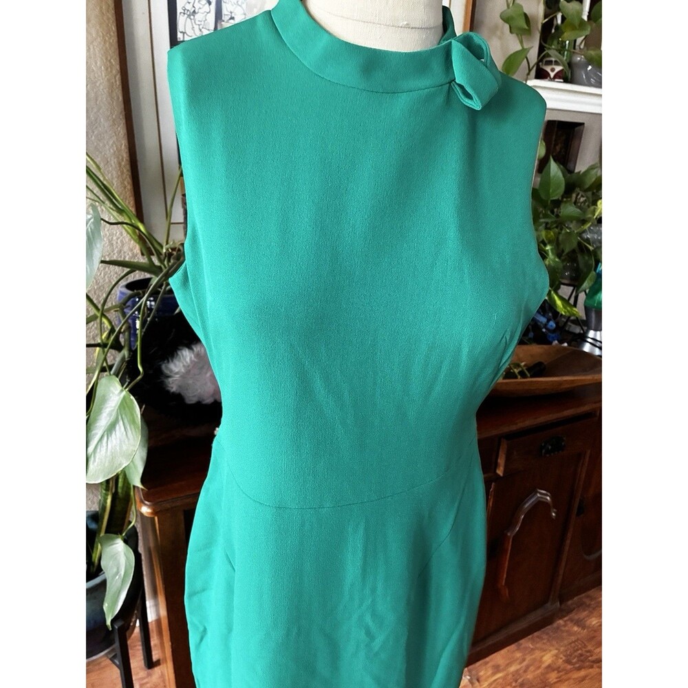 Maggy London High Neck Sheath Dress with Bow Size US 10 - Picture 3 of 10